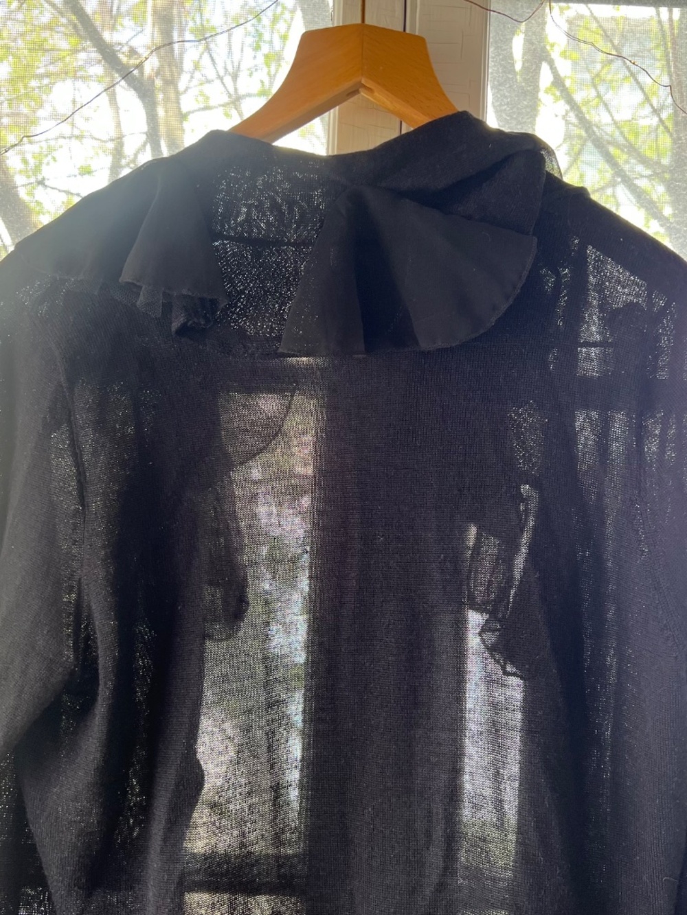 Tahari Open Ruffle Cardigan - Picture 6 of 7